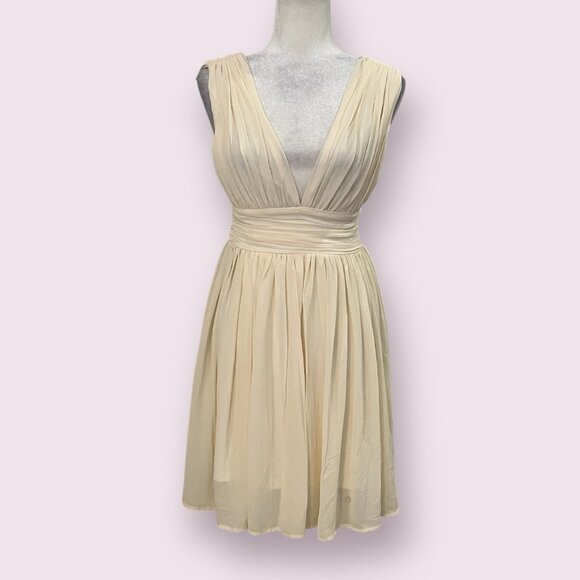 Impressions Women's Evening Dress Ivory Size Small Zipper Cocktail Dress - Picture 4 of 10